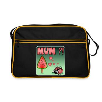 PUNGE de pastèque - Sac Retro - noir/or - Devant