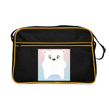 Mignon ours polaire ANIMAUX D’HIVER - Sac Retro - noir/or - Devant
