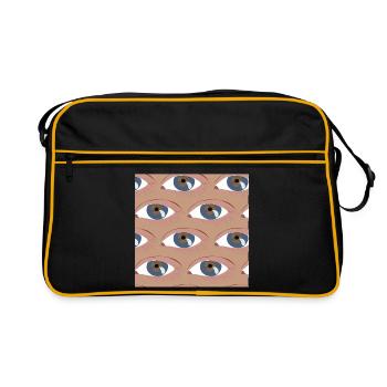 Les yeux alignés - Sac Retro - noir/or - Devant