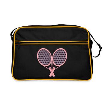 TENNIS RACKETS - TENNIS COUPLES - Retro Bag - black/gold - Front