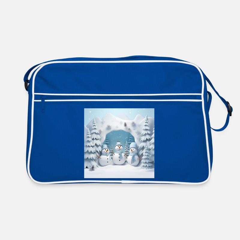 3 small snowmen Retro Bag