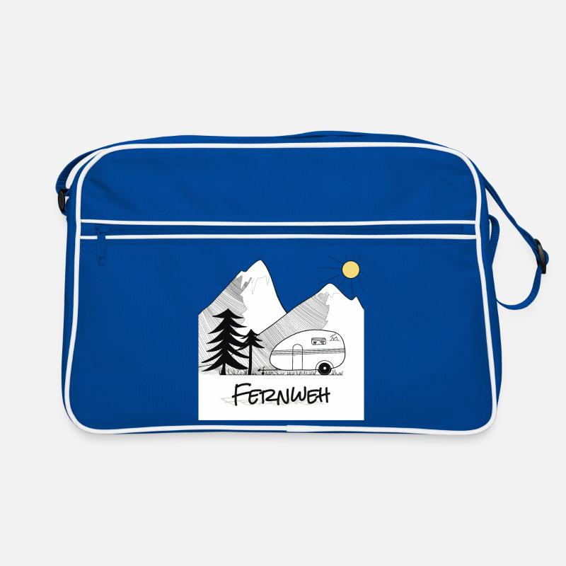 Wanderlust - with the caravan in the mountains Retro Bag