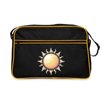 Rayonnant Sunburst Nature Design - Sac Retro - noir/or - Devant