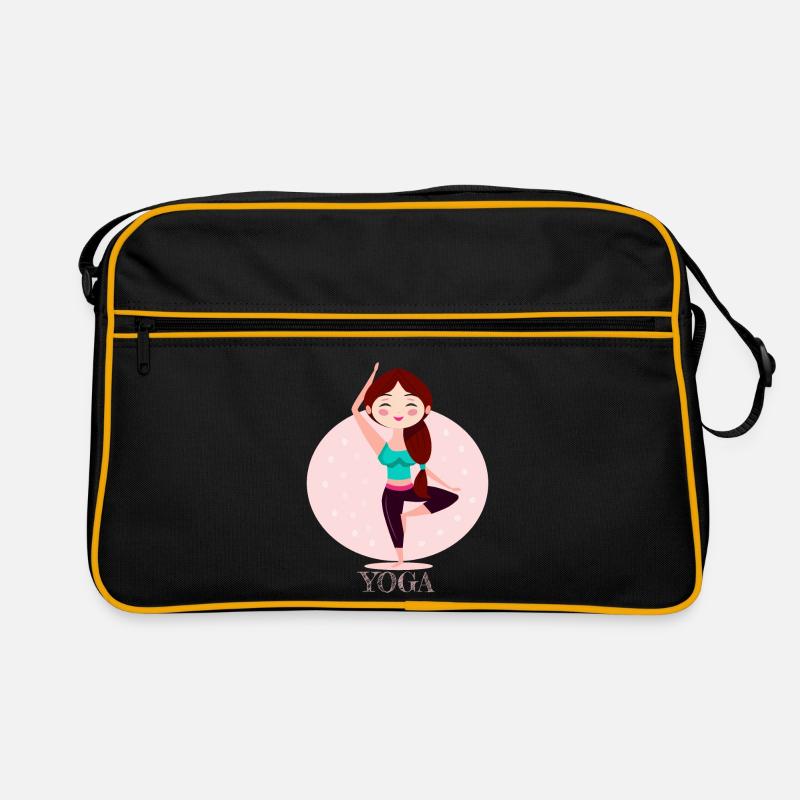 Yoga-Mädchen Retro Tasche