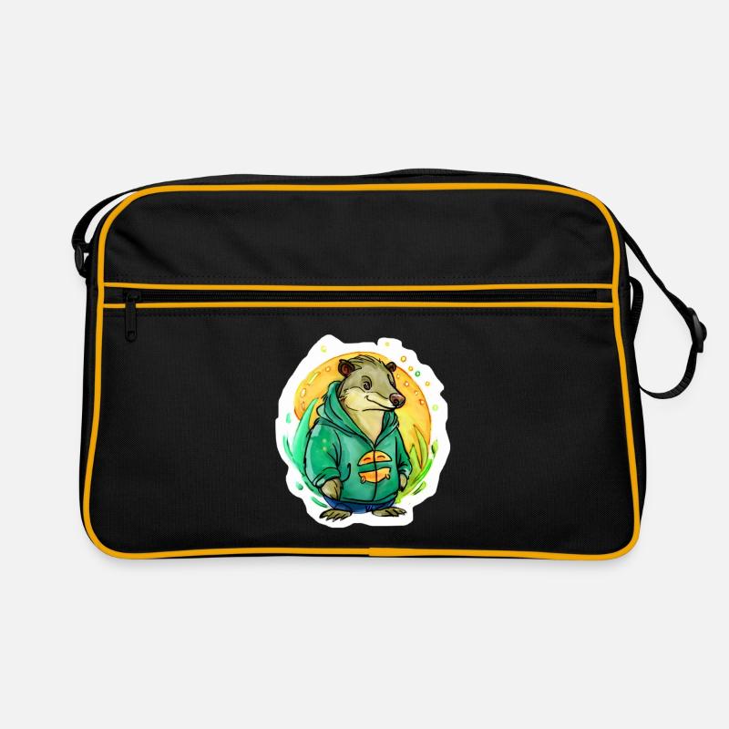 Kleine Wasser-Ratte Retro Tasche