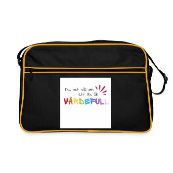 You are valuable - message - no one else is like you! - Retro Bag - black/gold - Front