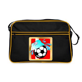 DENMARK SUMMER HEAT FOOTBALL - Retro Bag - black/gold - Front