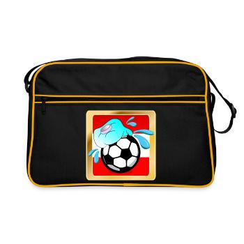 SUMMER IN AUSTRIA FOOTBALL - Retro Bag - black/gold - Front