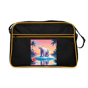 Polar Bear - Retro Tasche - Schwarz/Gold - Vorne