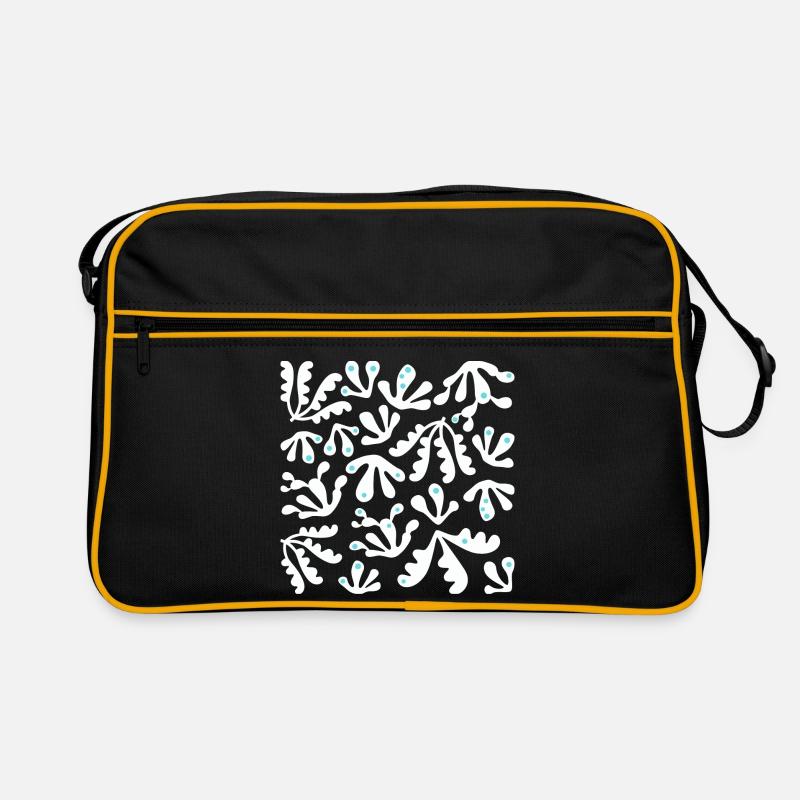 Abstrait Corail L Blanc Bleu Pois Sac Retro