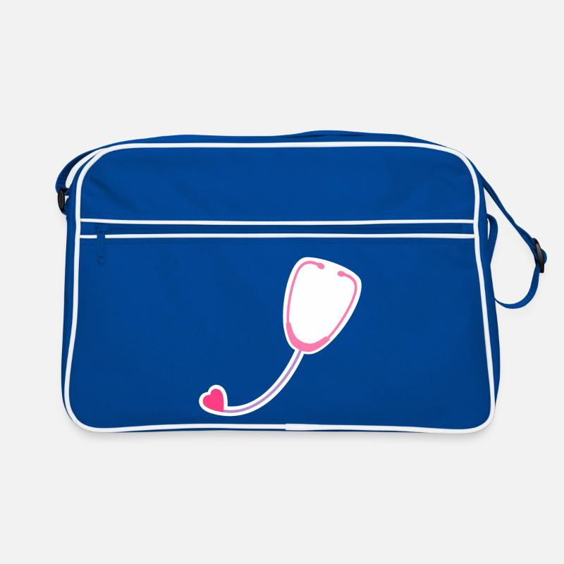Farbiges Stethoskop Retro Tasche