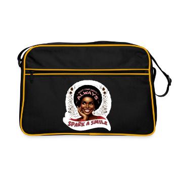 SPARK A SMILE - Sac Retro - noir/or - Devant