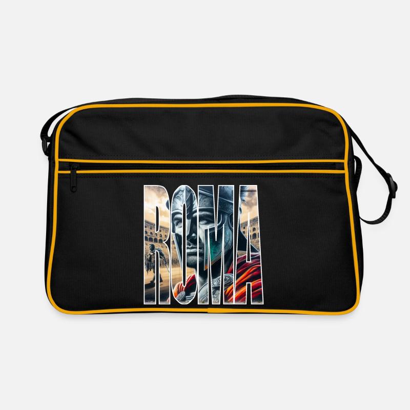 ROMA - Retro Bag - black/gold