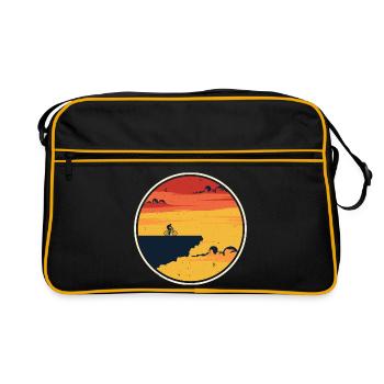 Sunset Cliff Ride - Retro Bag - black/gold - Front