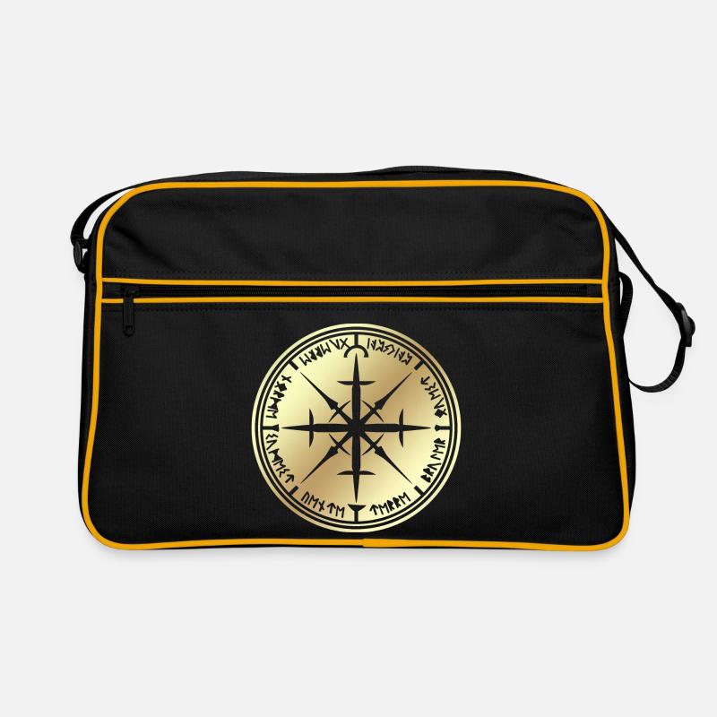 Windrose - Retro Tasche - Schwarz/Gold