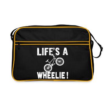 BMX bike fun Wheelie - Sac Retro - noir/or - Devant