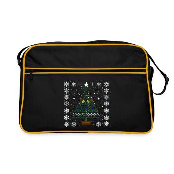 Ugly Xmas: Colorful Christmas Design - Retro Bag - black/gold - Front