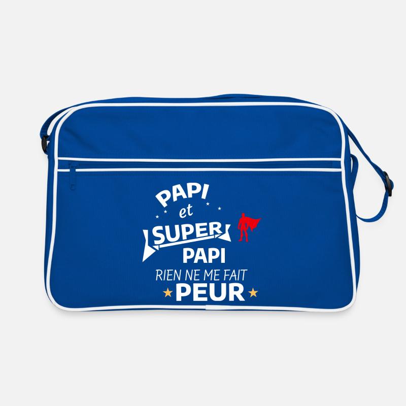 Superheld Humor Vaterschaft Geschenk Retro Tasche