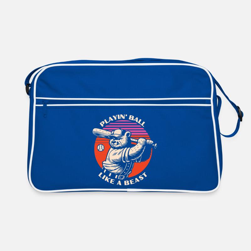 Baseball Beast Bear Retro Tasche