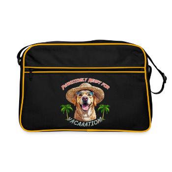 Labrador au look estival : Pawsitively Ready - Sac Retro - noir/or - Devant