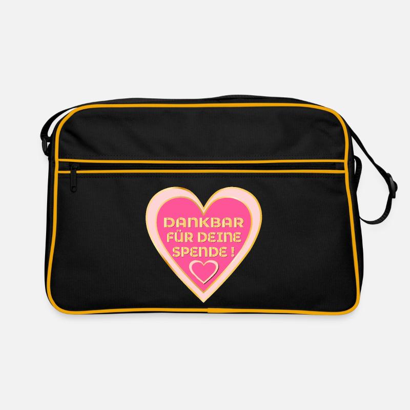 SPENDERIN DANKBARKEIT - SPENDE HERZ Retro Tasche