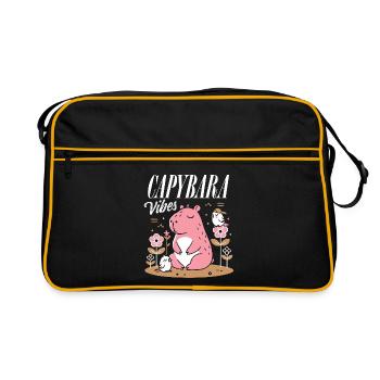 Ambiance détendue de Capybara - Sac Retro - noir/or - Devant