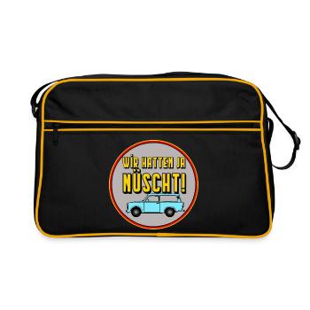 We had yes nüscht - GDR cult saying, monza man - Retro Bag - black/gold - Front