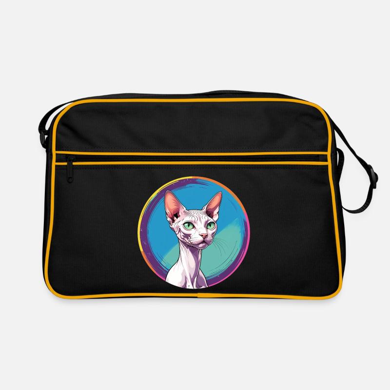 Chat Sphynx Sac Retro