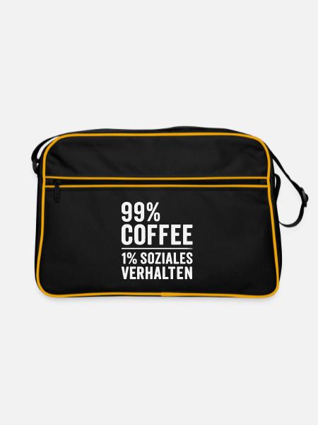 99% Coffee - Retro Bag - black/gold - Front