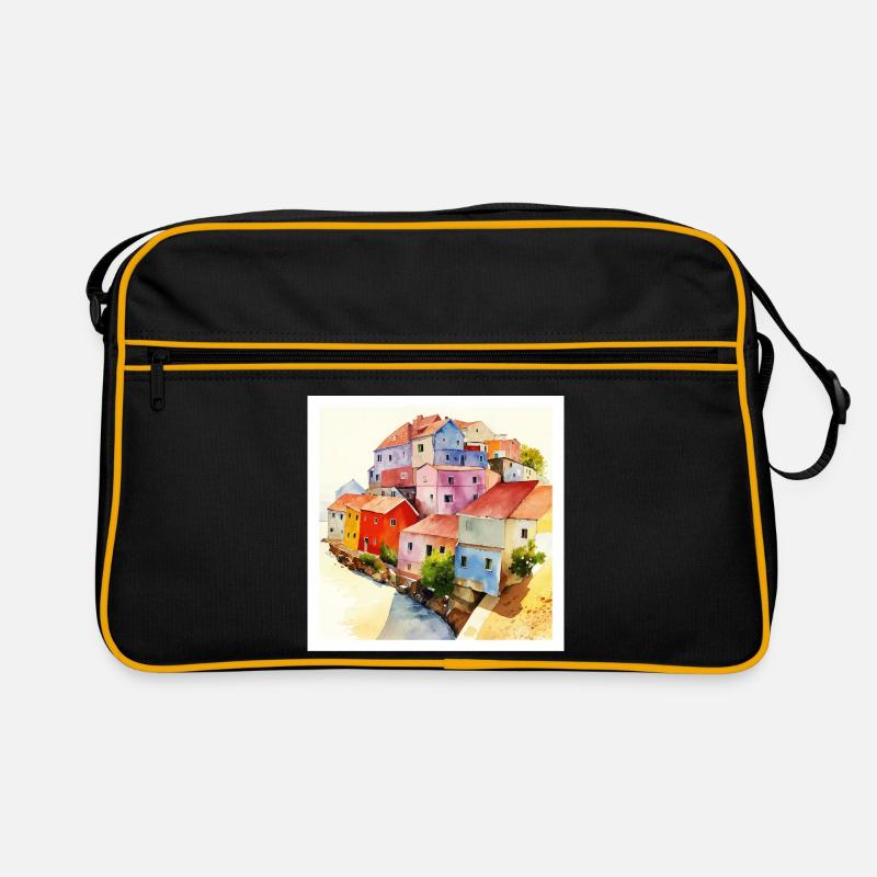 Illusion d’optique - Art abstrait Sac Retro