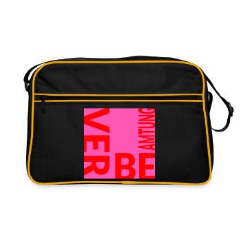 Verbeamtung Beamtin - Auf Lebenszeit - Retro Tasche - Schwarz/Gold - Vorne