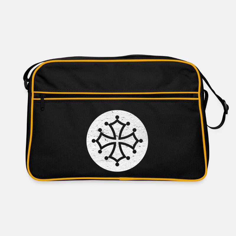 Cathar cross in white circle - Occitan symbol Retro Bag