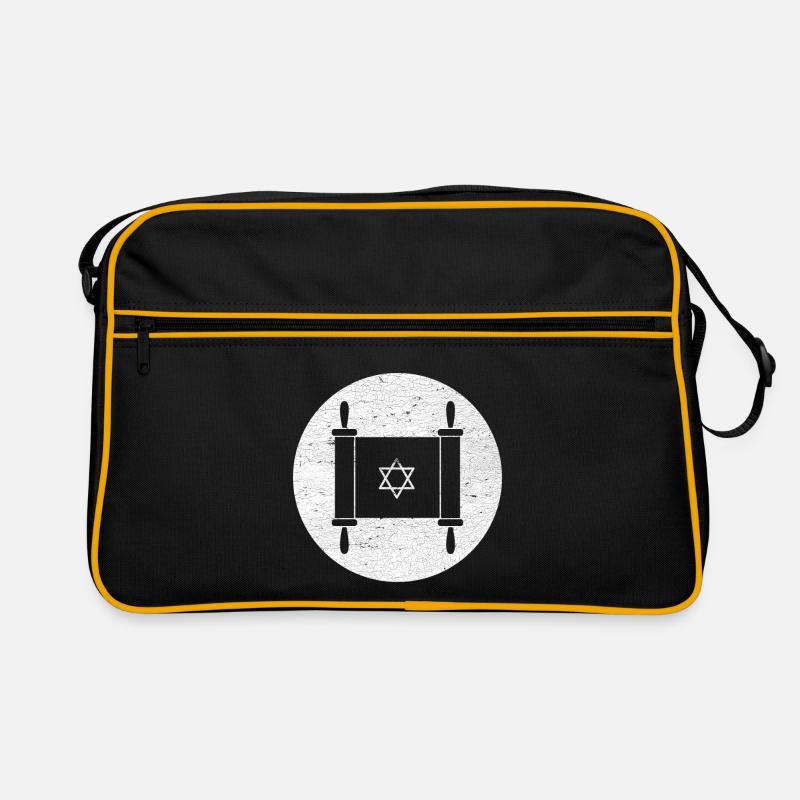 Rouleau de la Torah dans un cercle blanc Sac Retro