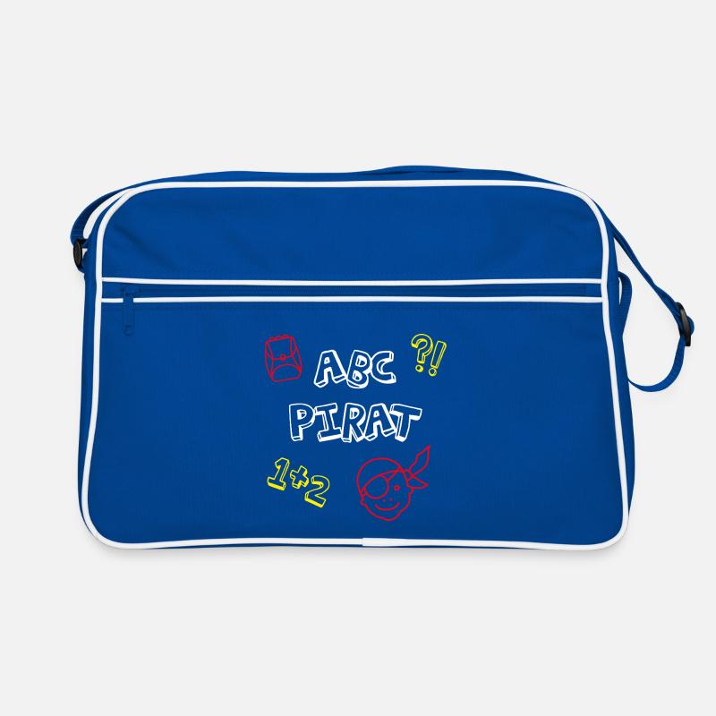 ABC Pirat Einschulung Schule Comic Kinder Feier Retro Tasche