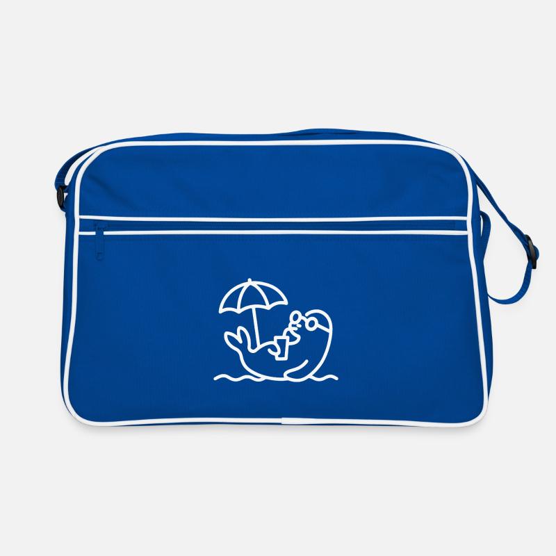 Strandlieger mit Schirm Retro Tasche