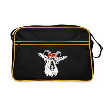 Switzerland billy goat white - Retro Bag - black/gold - Front