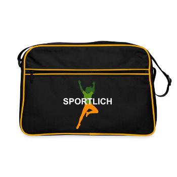 Conception de saut athlétique vive - Sac Retro - noir/or - Devant