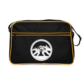 Schwinger_1_white - Retro Tasche - Schwarz/Gold - Vorne