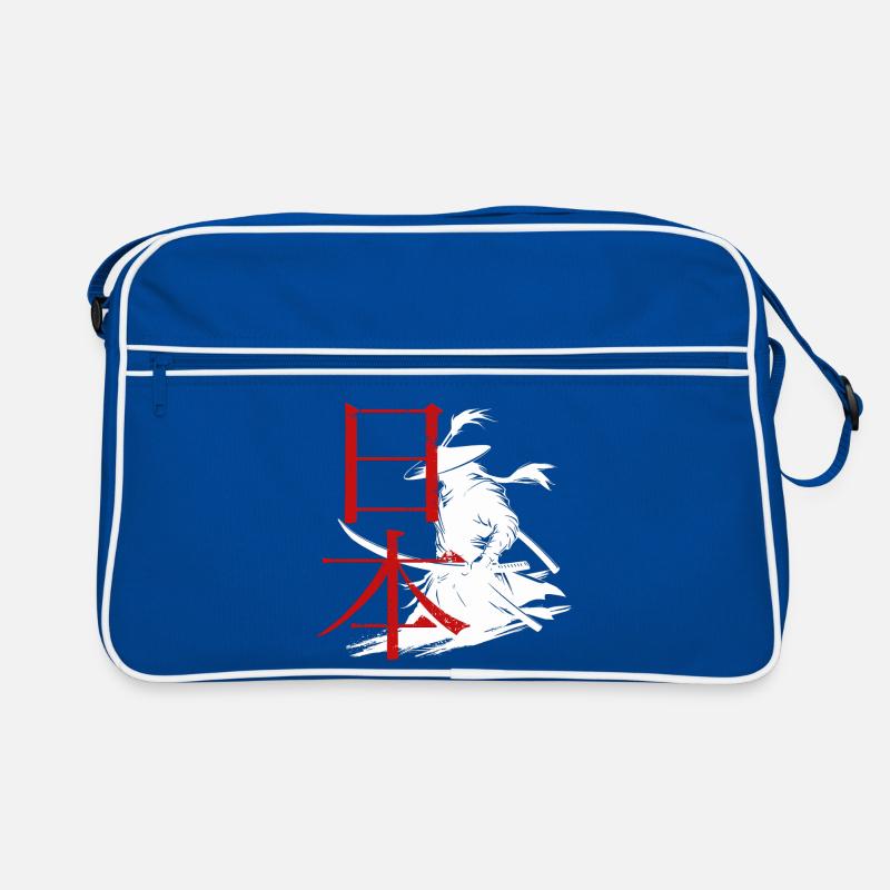 Conception d’arts martiaux avec samouraï et lettrage Sac Retro