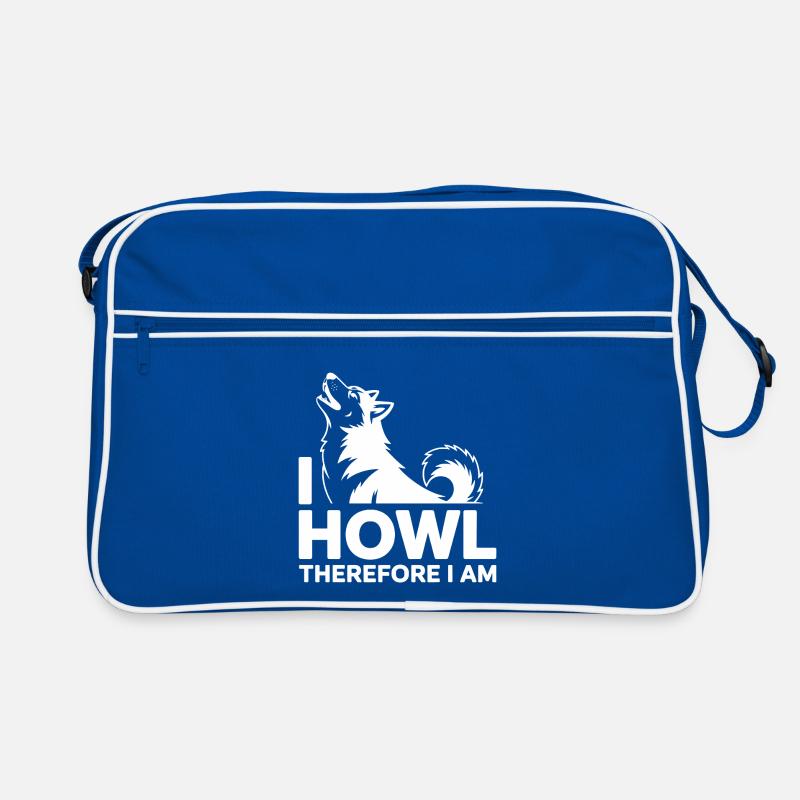 Ich heule, also bin ich ein heiserer Wolf Retro Tasche