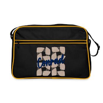 NAME DAY NAME CONRAD - Retro Bag - black/gold - Front