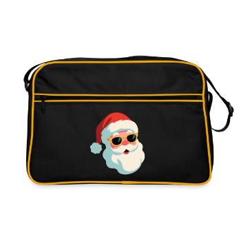 Père Noël décontracté avec lunettes de soleil - Sac Retro - noir/or - Devant