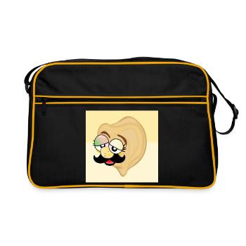 Chickpea Dad Moustache - Retro Bag - black/gold - Front