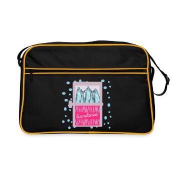 BOÎTE DE POISSON SARDINES BOÎTE DE POISSON - Sac Retro - noir/or - Devant