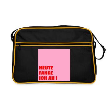 Powerful Motivation Self-Confidence - Retro Bag - black/gold - Front