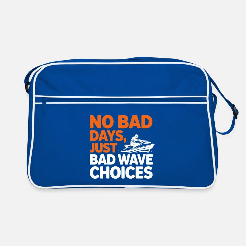 Funny Jetski Bad Wave Choices  Retro Bag