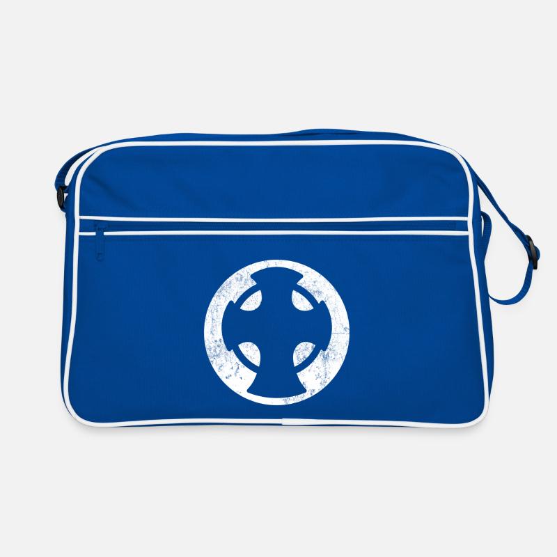 Novgorod cross white circle illustration Retro Bag