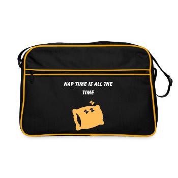 Creative Quote About Nap and Rest - Retro Bag - black/gold - Front