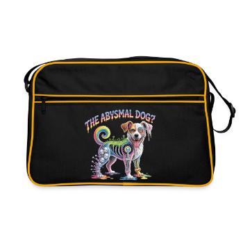 Illustration de chien abyssimal psychédélique - Sac Retro - noir/or - Devant