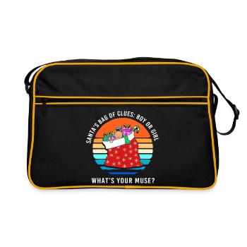 Expectant Mom Mom Christmas - Retro Bag - black/gold - Front